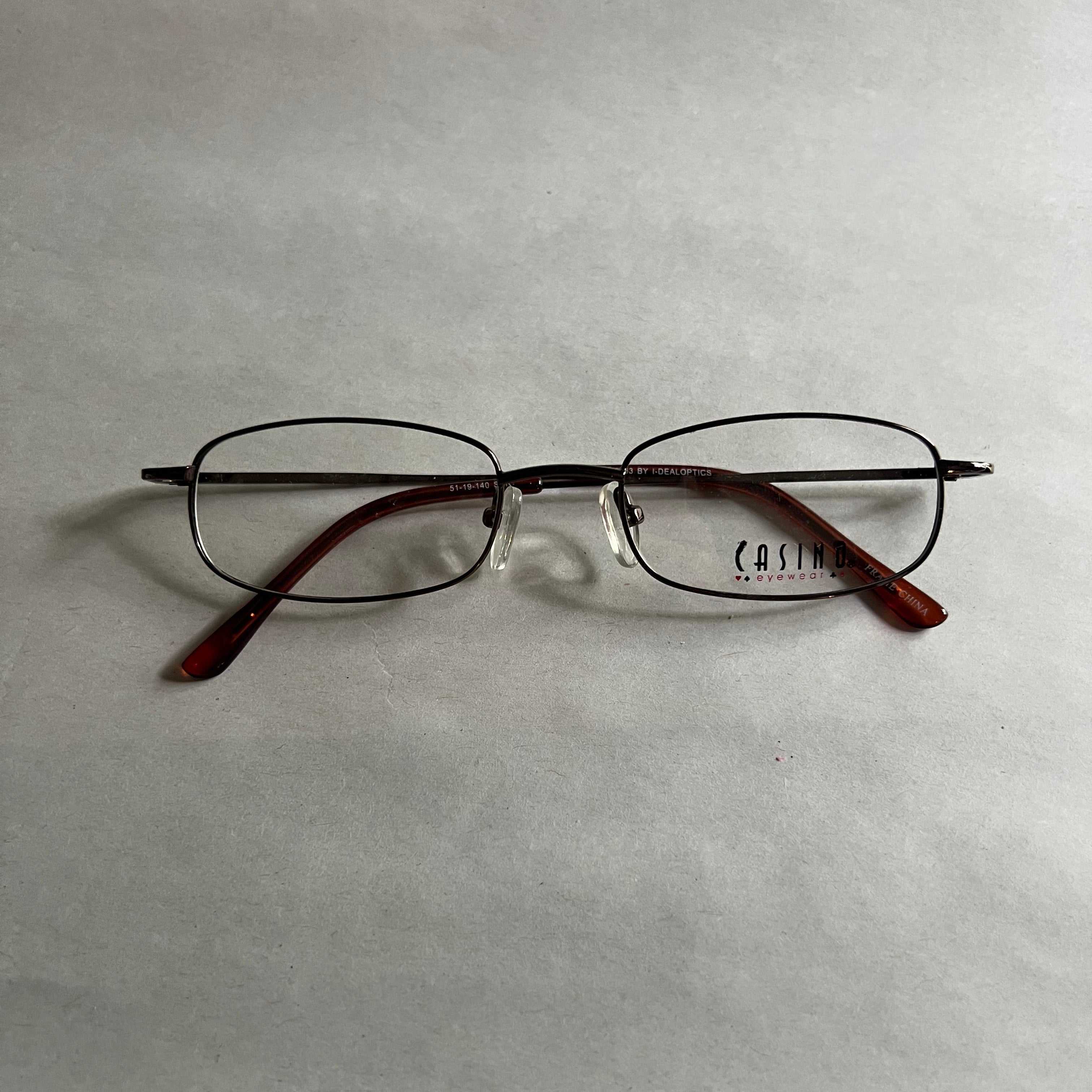 Men's Casino Eyewear CB-1063 Satin Brown (Includes Single Vision Polycarbonate Lens)