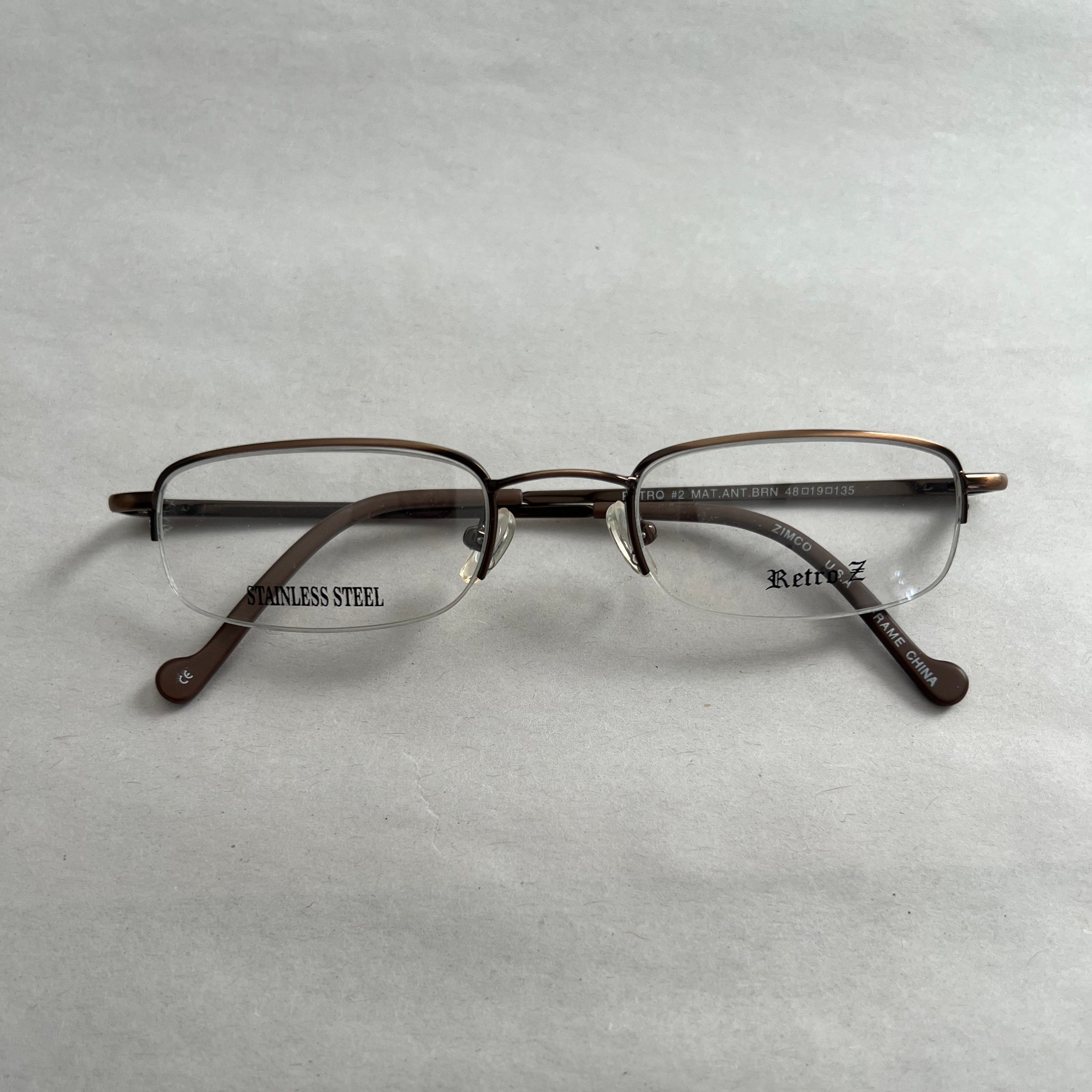 Men's Retro Z Retro #2 Mat. Antique Brown (Includes Single Vision Polycarbonate Lens)