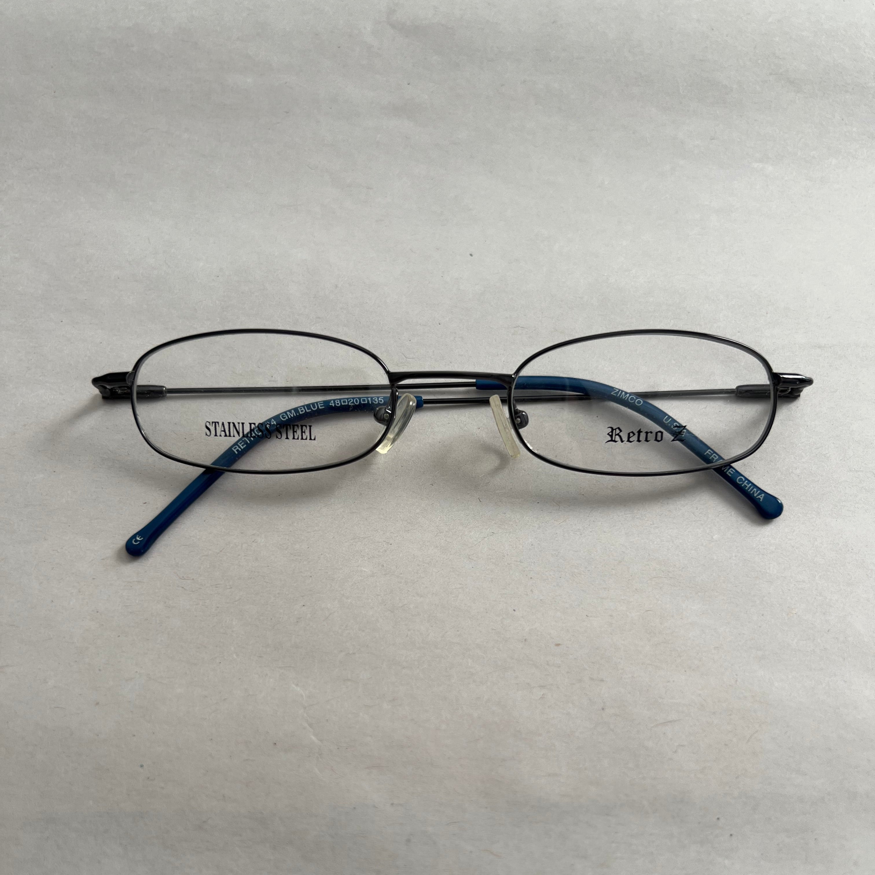 Men's Retro Z Retro #4 Gun Metal Blue (Includes Single Vision Polycarbonate Lens)
