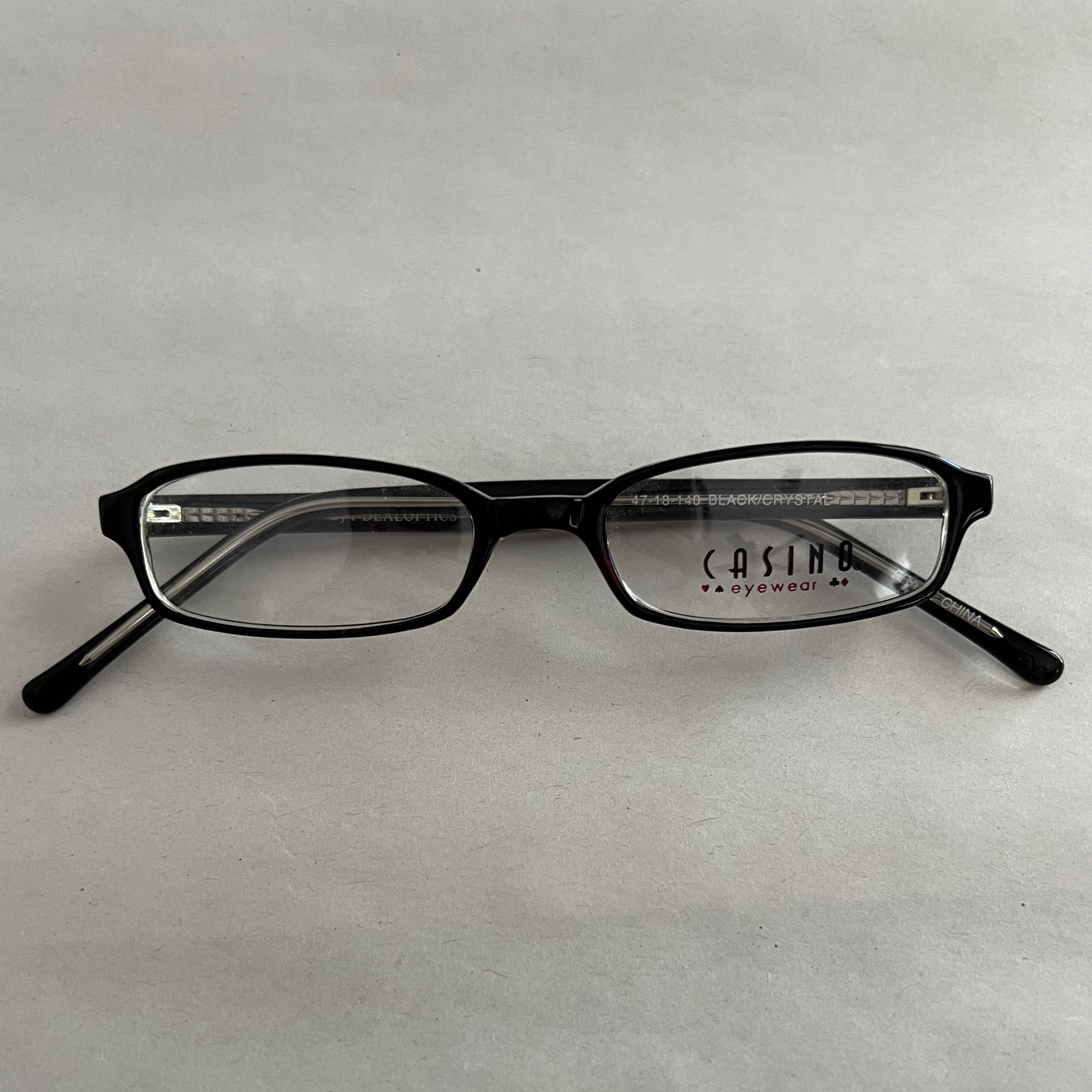 Women's Casino Eyewear Jesse Black/Crystal (Includes Single Vision Polycarbonate Lens)