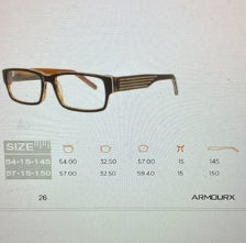 Safety Frame ARMOURX 7002 Non-Wrapped (Includes Single Vision Polycarbonate Lens)