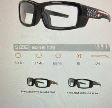Safety Frame ARMOURX 6014A Asian Fit Wrapped (Includes Single Vision or No-Line Progressive Wrapped Lens)