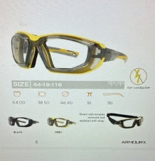Safety Frame ARMOURX 6007 Wrapped (Includes Single Vision or No-Line Progressive Wrapped Lens)