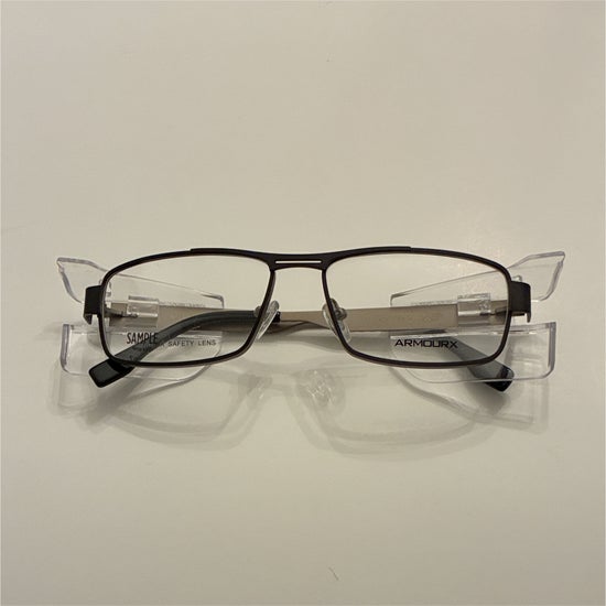 Safety Frame ARMOURX 7101 Charcoal/Grey Non-Wrapped (Includes Single Vision Polycarbonate Lens)