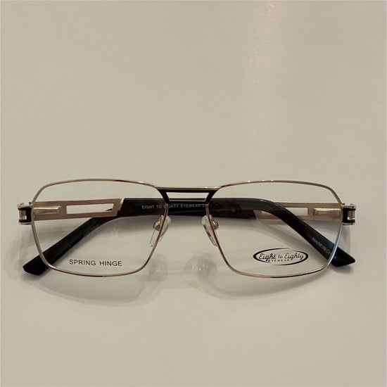Men's Eight to Eighty Twain Gold/Black (Includes Single Vision Polycarbonate Lens)