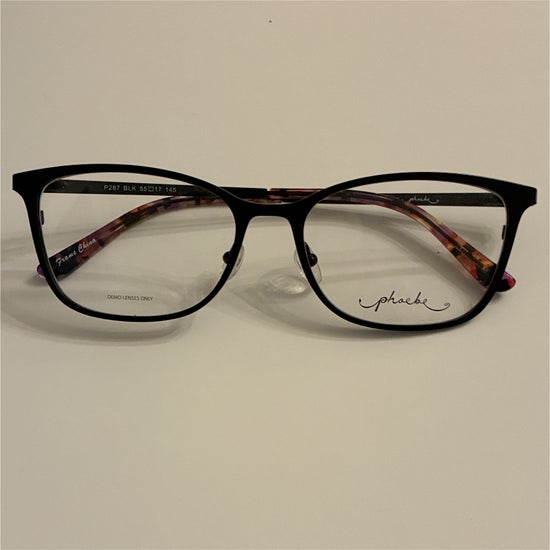 Women's Phoebe P287 Black (Includes Single Vision Polycarbonate Lens)