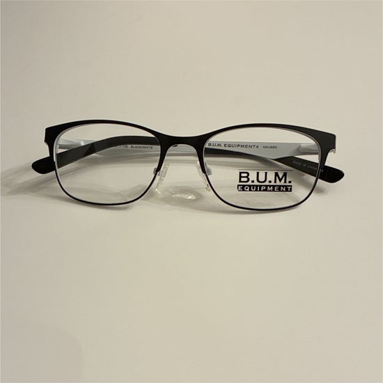 Women's B.U.M. Equipment Amused Black/White (Includes Single Vision Polycarbonate Lens)