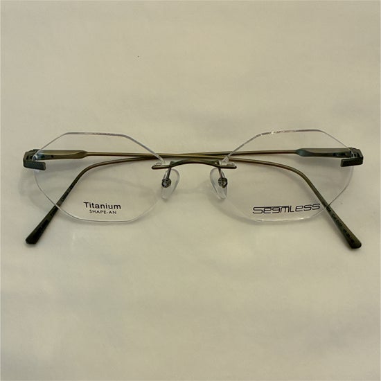 Unisex Seemless Titanium Shape-AN (Includes Single Vision Polycarbonate Lens)