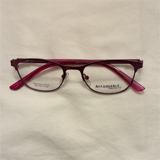 Kid's Girl Affordable Designs Noelle Pink (Includes Single Vision Polycarbonate Lens)